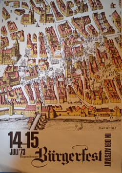 Bürgerfest-Plakat von 1973 Regensburg